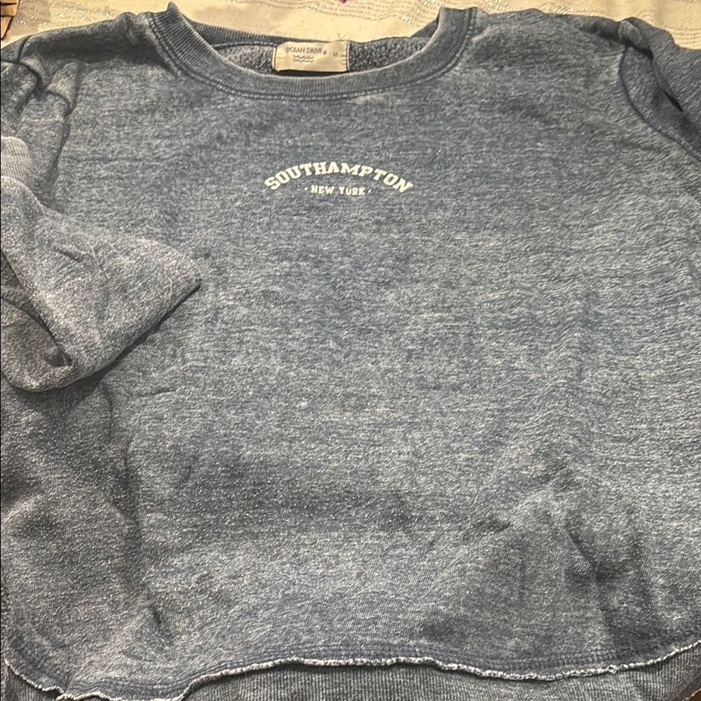 Ocean Drive Blue Crewneck Sweatshirt Relaxed Fit